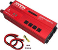 3000W 12V Power Inverter,Peak 6000W, Car/Truck/RV DC 12V to 110V 4AC Converter, 6X 2.4A USB Ports,with 18W Type-C Quick Charge Port,LCD Digital Display