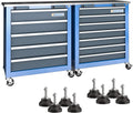 LARBANKE Combination 12-Drawer Tool Chest with Stainless Steel Countertop,7 Drawer 5 Drawer Tool Chest for Connected Use,Locking System Tool Storage Cabinet with Wheels and Padded Feet