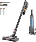 uwant V500 Cordless Vacuum Cleaner with Auto Empty&Auto Dust Scrap System, 7-Layer HEPA Filtration, Anti-Tangle Brush, Stick Vacuum for Pet Hair, Hard Floors, Carpet，Grey