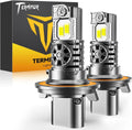 Termitor Latest H13/9008 LED Bulbs, 100,000LM Brightness High/Low Beam, 85000+ Hours Long Service Life, 6500K Cool White, Real 1:1 Halogen Size H13 Fog Light Bulbs, 3 Mins Plug N Play, Pack of 2