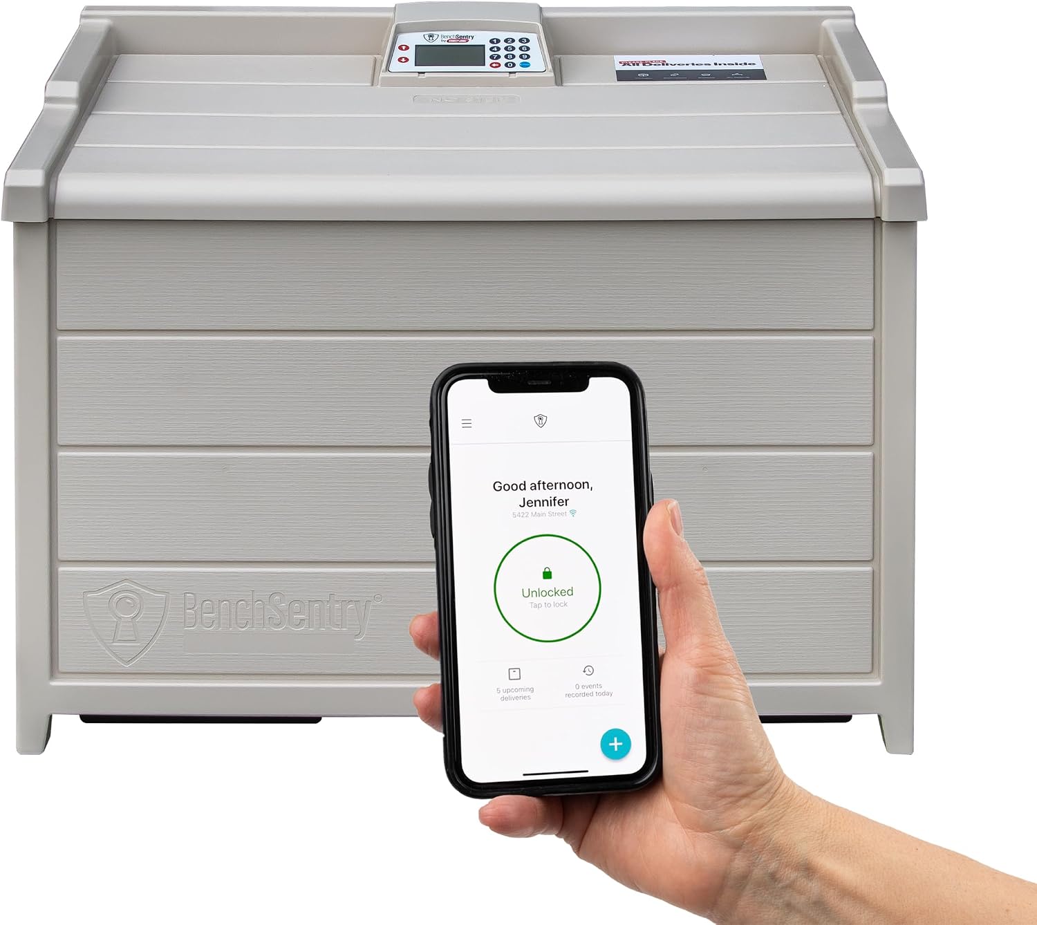 BenchSentry Connect by Genie Tan Package Delivery Box for Outside