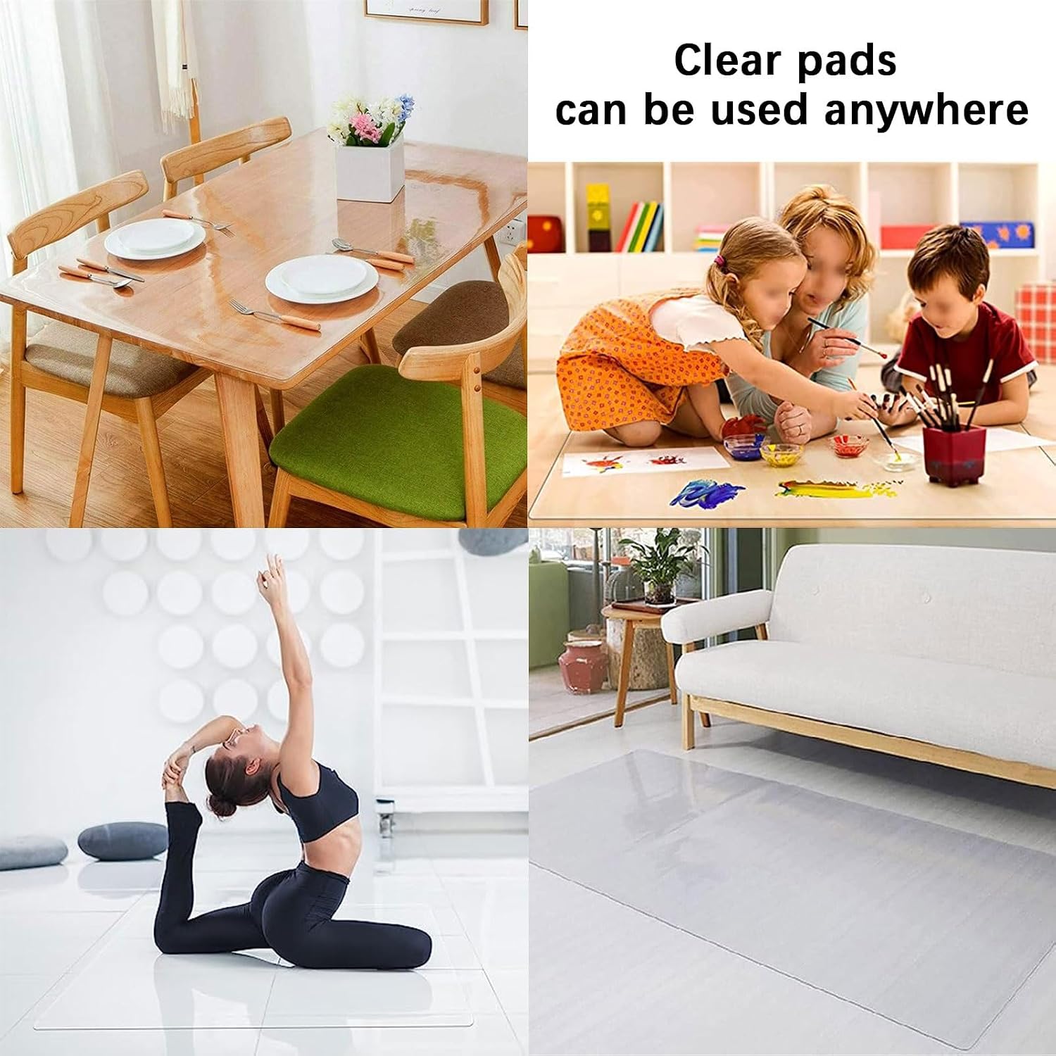 Drsyffsup Clear Hard-Floor Chair Mat 2mm Thick PVC Carpet Protector Pad Rectangular Non-Slip and Scratch-Resistant Floor Mats for Desktop Furniture Wooden Floor Protector (Size : 80x300cm-1)