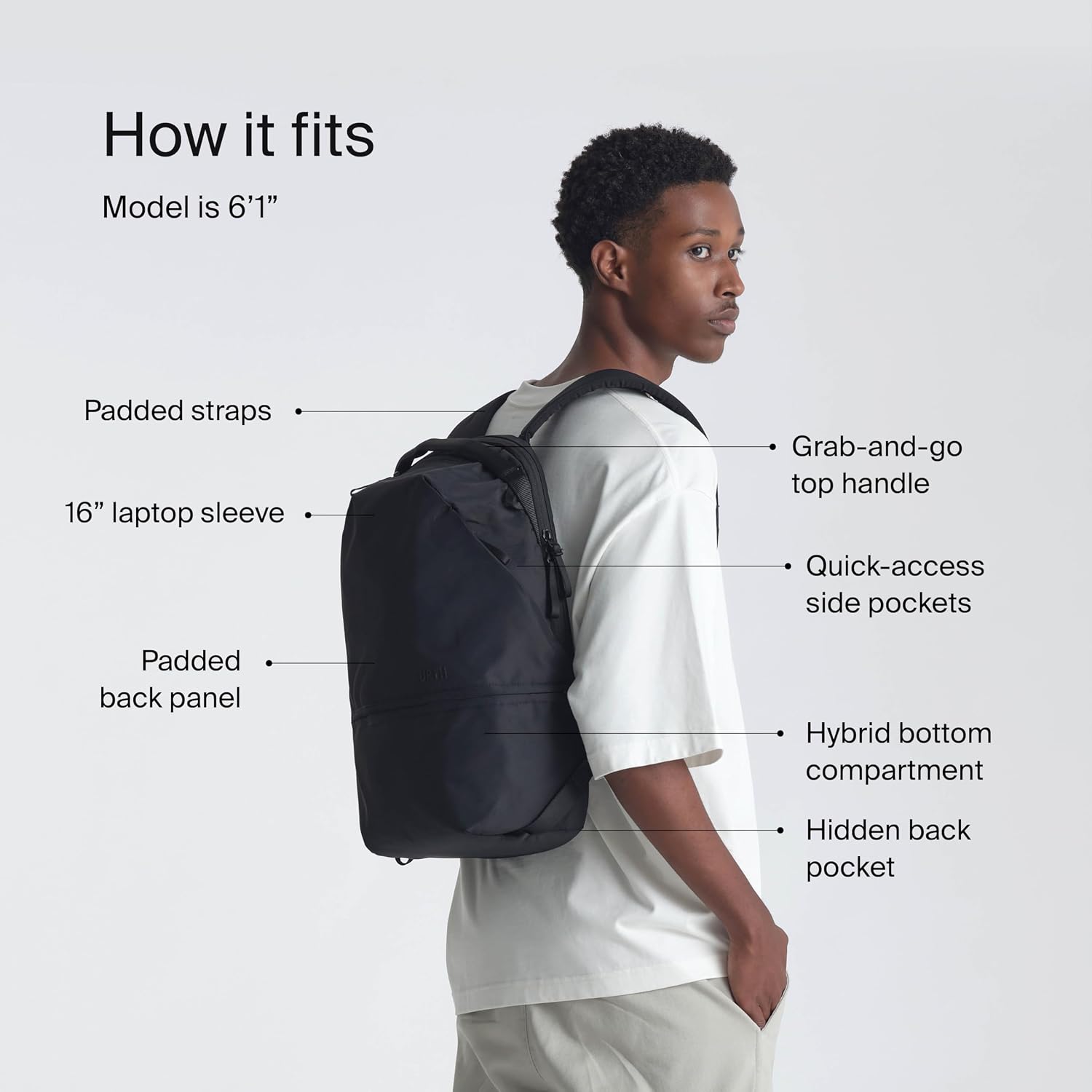 Urth Arkose 20L Modular Camera & Laptop Backpack - Water Resistant, Anti-Theft, Recycled Bag for DSLR, 13-16 Inch Laptop in Black