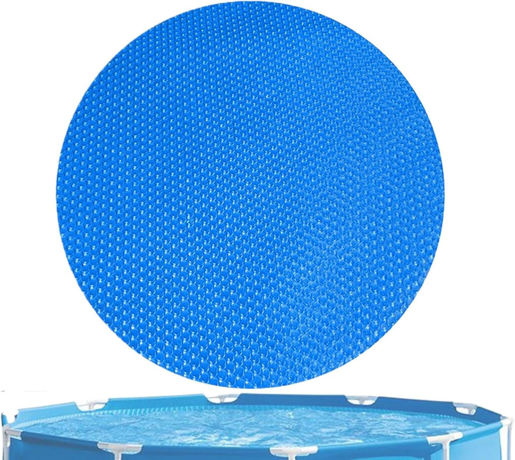 Round Solar Pool Cover 6ft 8ft 10ft 12ft 15ft Solar Blanket for Inground and Aboves Ground Pools, Bubble Thermal Blanket, Pool Accessories