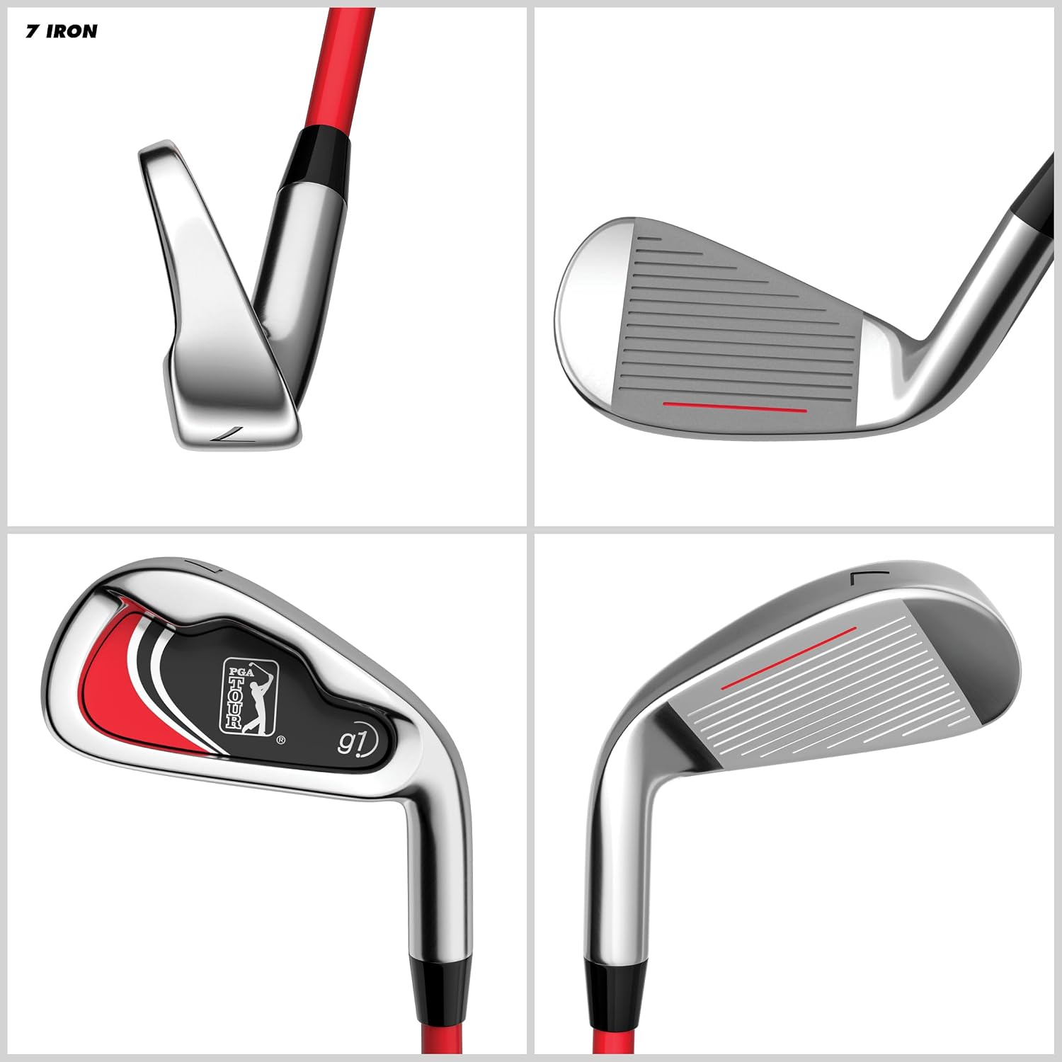 PGA Tour Youth Golf Club Set – Ages 3-5 (3'6'-4'1') and 5-8 (4'1' - 4'8') Right and Left Handed Beginner Junior Golf Clubs with Lightweight Golf Bag, Mallet Putter, Driver by Golfgen