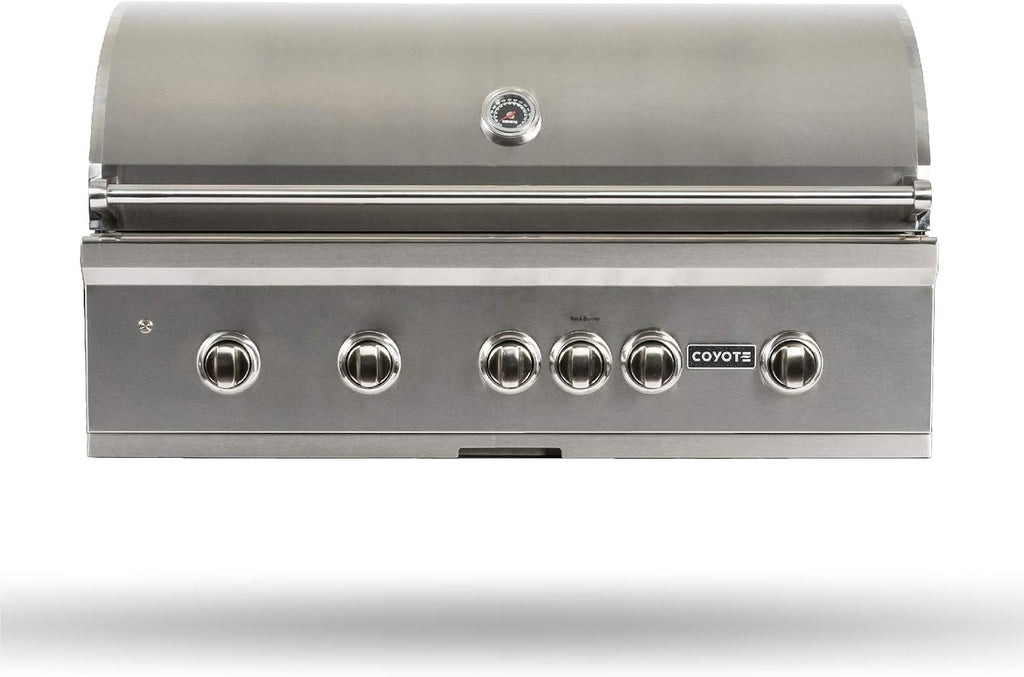 Coyote S-Series Propane Gas Grill, 42-in. 4-Burner Built-in Grill with RapidSear Infrared Burner & Rotisserie - C2SL42LP