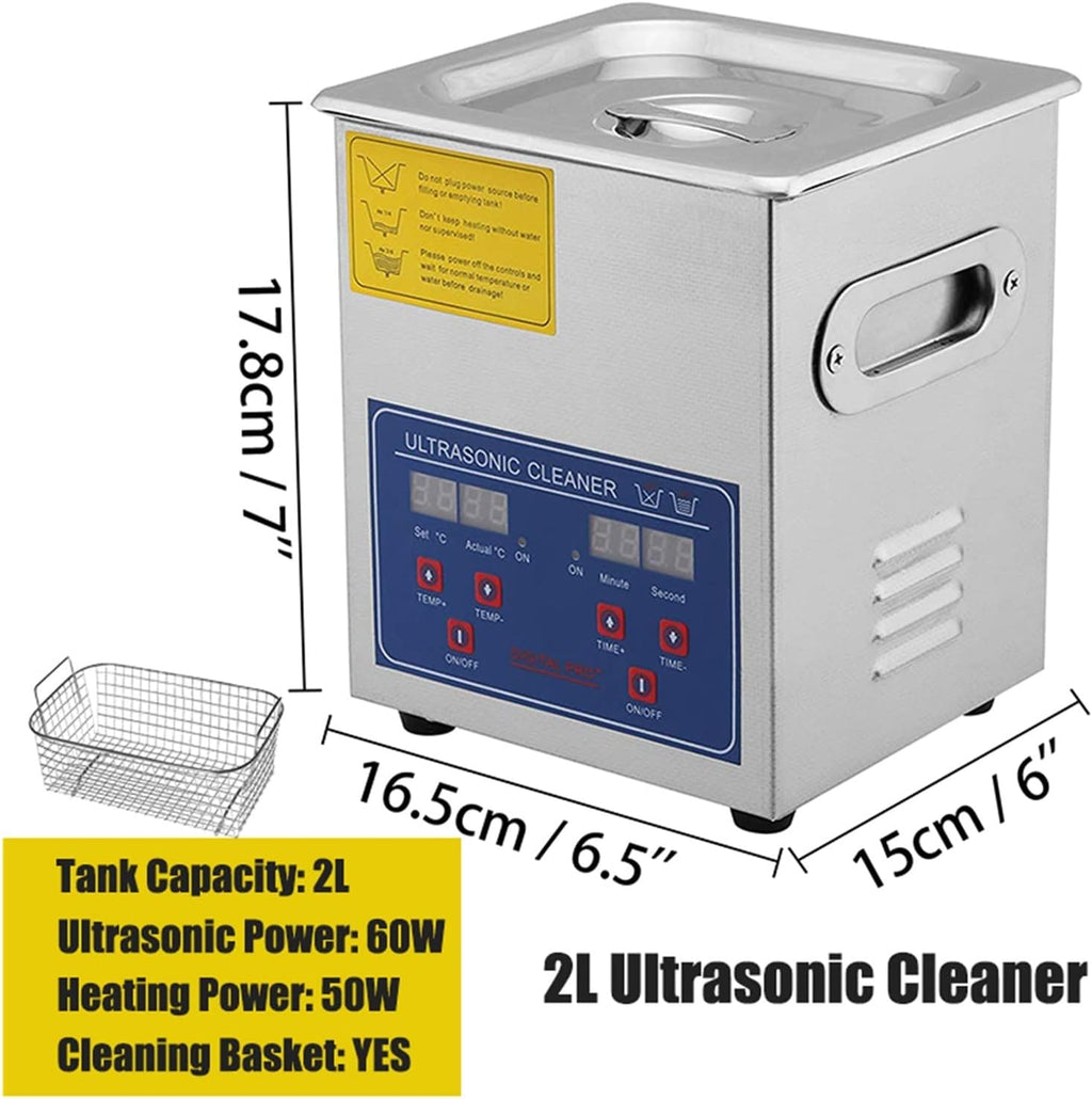1.3L 2L 3L 6L 10L 15L 22L 30L Ultrasonic Cleaner Lave-Dishes Portable Washing Machine Diswasher Ultrasound Home Appliances Durability, Efficience(2L)