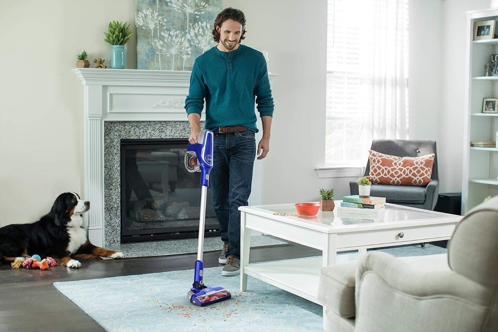 Hoover Impulse Cordless Stick Vacuum Cleaner with Swivel Steering, BH53020, Blue