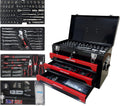 tool box with tools, tool set mechanics kit, 439 piece tool set, socket wrench set, mechanic tool set, heavy duty tool box, home tool kit, automotive tools, DIY tool set (439pcs-red)