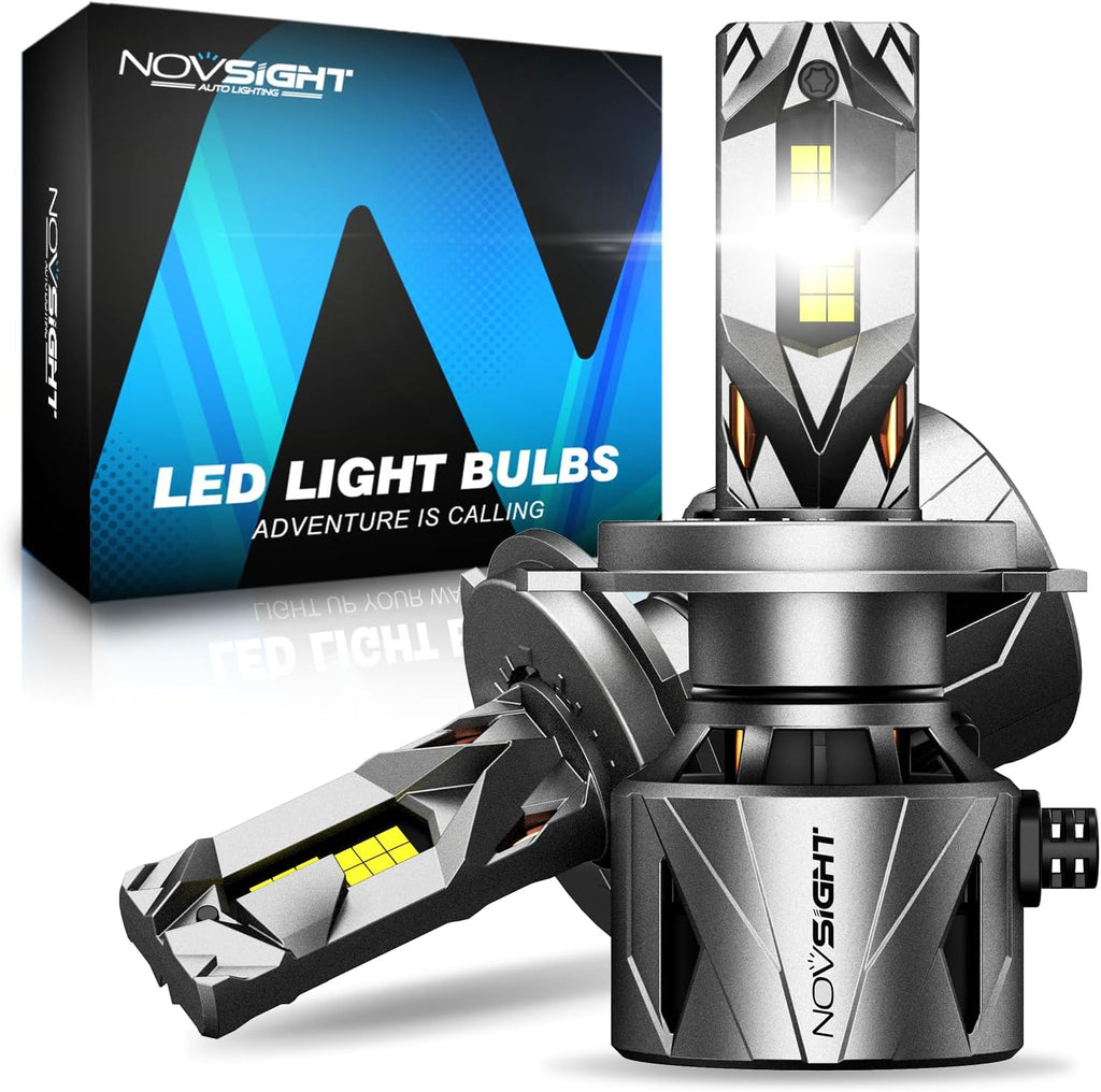 NOVSIGHT 𝗛𝟰 Fog Bulbs Upgrade, 900% Brighter 95,000LM, 240W Performance, Enhanced Cooling, 5-Min Installation, 100,000+ Hour Lifespan, IP68 & CANBUS Compatible, Pack of 2