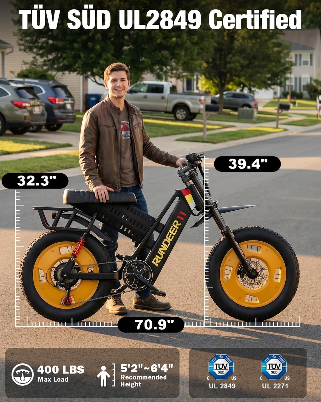 Electric Bike for Adults, 2000/2500/3000W Peak Motor, 32/35 MPH 40-100 Miles 100/200 N·m Fat Tire Ebike with 48V 20Ah Battery, 20' Electric Dirt Bike, Hydraulic Suspension and 3-Year Support