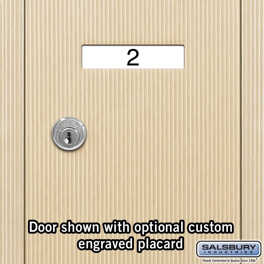 Salsbury Industries 3505SSU Surface Mounted Vertical Mailbox with USPS Access and 5 Doors, Sandstone