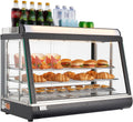 VEVOR 3-Tier Commercial Food Warmer Display, 1400W Food Display Warmer with LED Light, Top Storage and Adjustable Shelves, 86℉~185℉ Steam Heating, 105L for Hamburger, Pizza, Bread, Fried Chicken