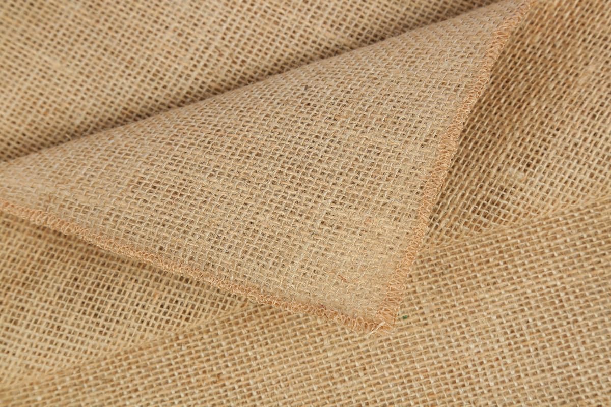 MDS Pack of 200 Wedding Burlap Table Napkin 17X17 Inch Square 100% Natural Jute Dinner Napkins, Rustic Farmhouse Boho Country Vintage Burlap Napkin for Weddings Party Table Decorations - Natural