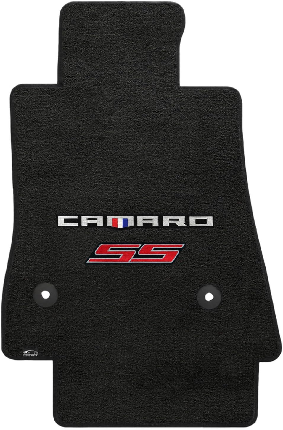 Lloyd Mats VELOURTEX Floor Mats for Camaro 2016-ON 2PC Mats Ebony VELOURTEX Camaro + SS RED Double Logo