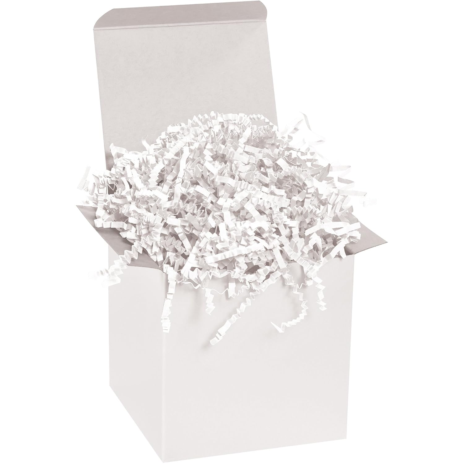 BOX USA 40 lb. White Crinkle Paper Packing, Shipping, and Moving Box Filler Shredded Paper for Box Package, Basket Stuffing, Bag, Gift Wrapping, Holidays, Crafts, and Decoration