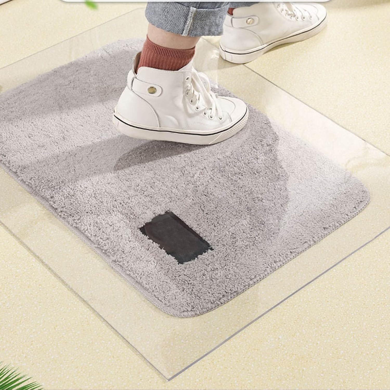 DXZ-Design Plastic Wooden Floor Protector, Home Office PVC Protection Pad Width 60cm 70cm 80cm, Plastic Long Carpets Clear Mat (Size : 2 ft x 16.4 ft)