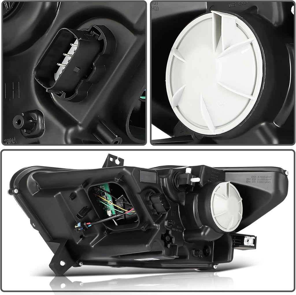 Headlight Fit 2015-2020 for Mustang Amber Reflector Pair Headlight Assembly FO2518124