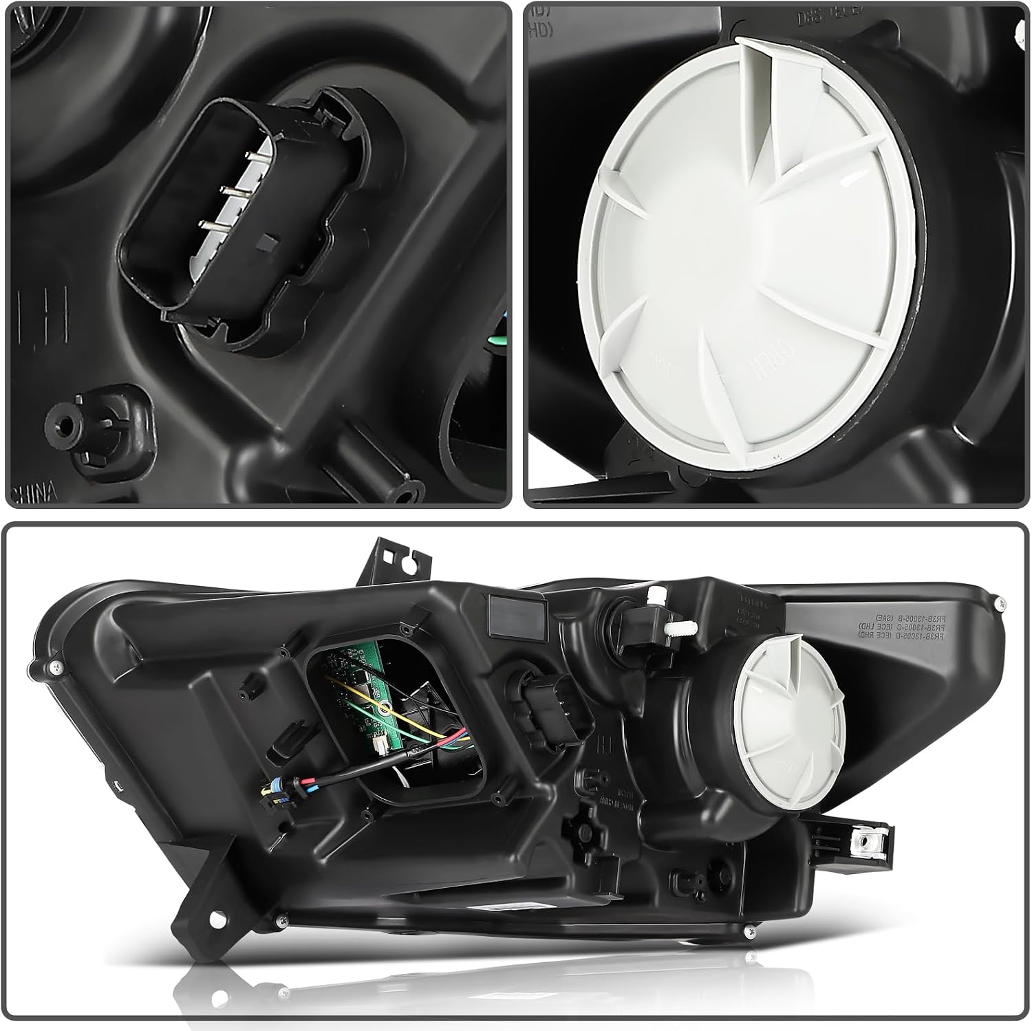 Headlight Fit 2015-2020 for Mustang Amber Reflector Pair Headlight Assembly FO2518124