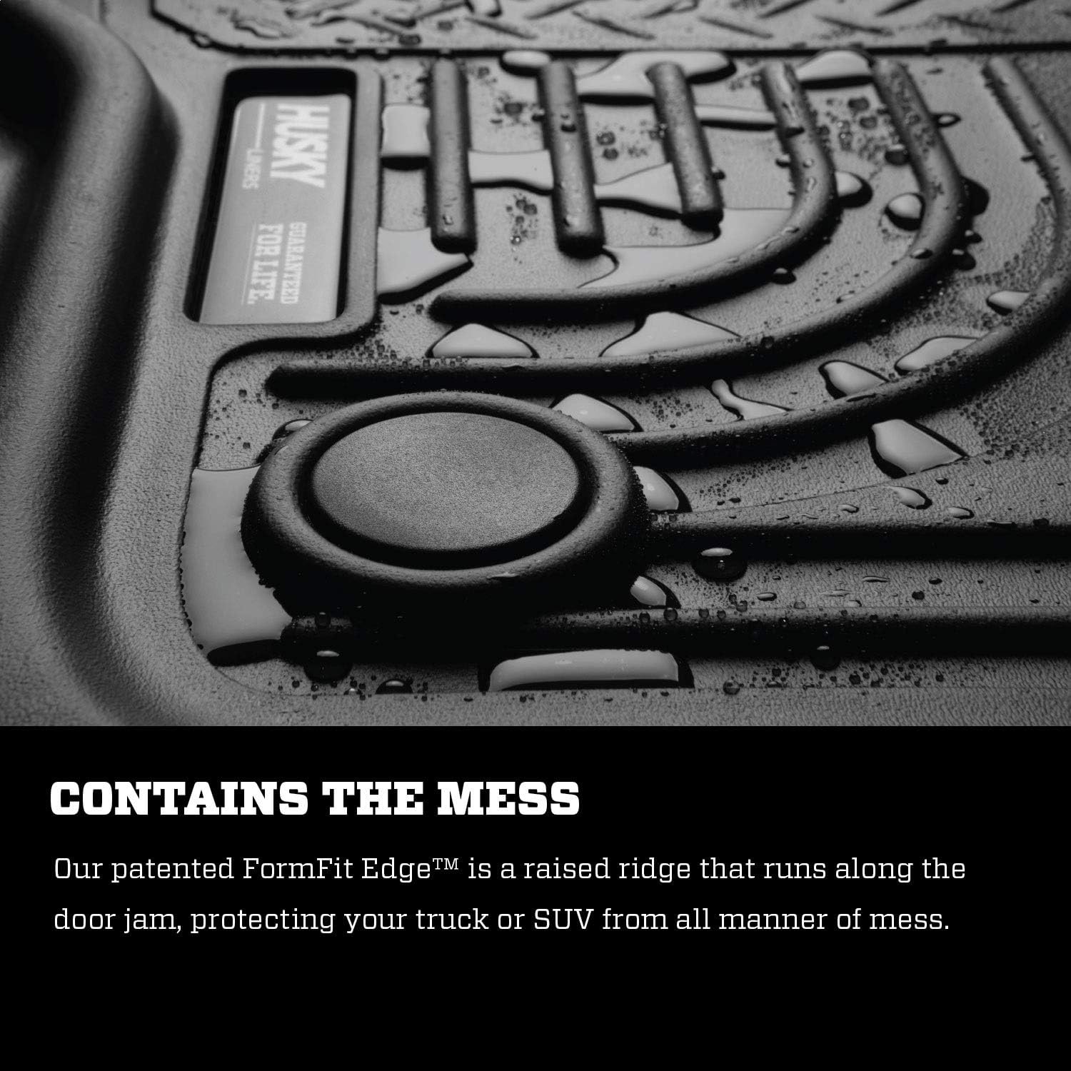 Husky Liners Weatherbeater Floor Mats | Fits 2016-2026 Volvo XC90 | Front & 2nd Row, 3-pc Black - 95601