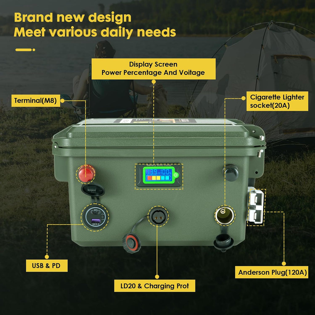 12V 200Ah LiFePO4 Battery,Marine Battery Built-in 150A BMS 2560Wh,8000+ Deep Cycle Lithium Batteries 12V for Trolling Motor,Camping,RV,Solar