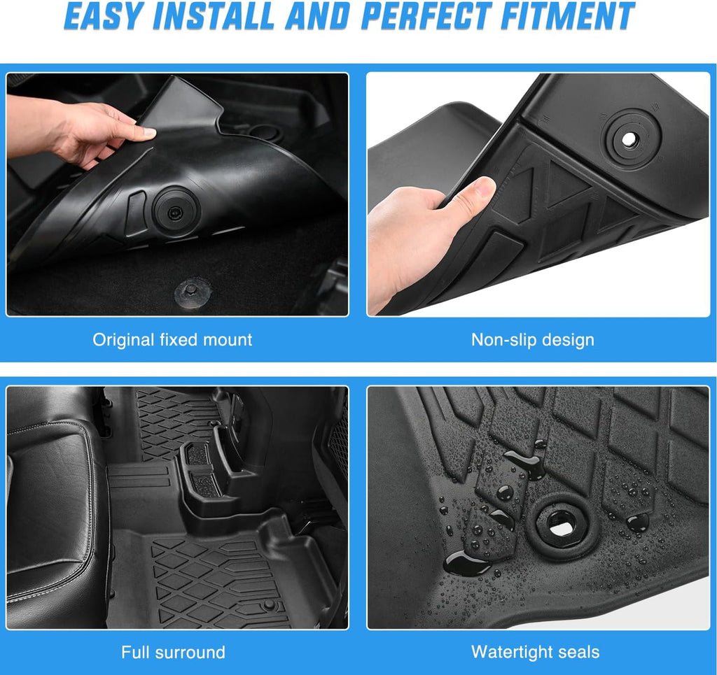 Nilight TPE Floor Mats for Volkswagen VW Jetta 2012 2013 2014 2015 2016 2017 2018, All Weather Custom Fit Heavy Duty Floor Liners