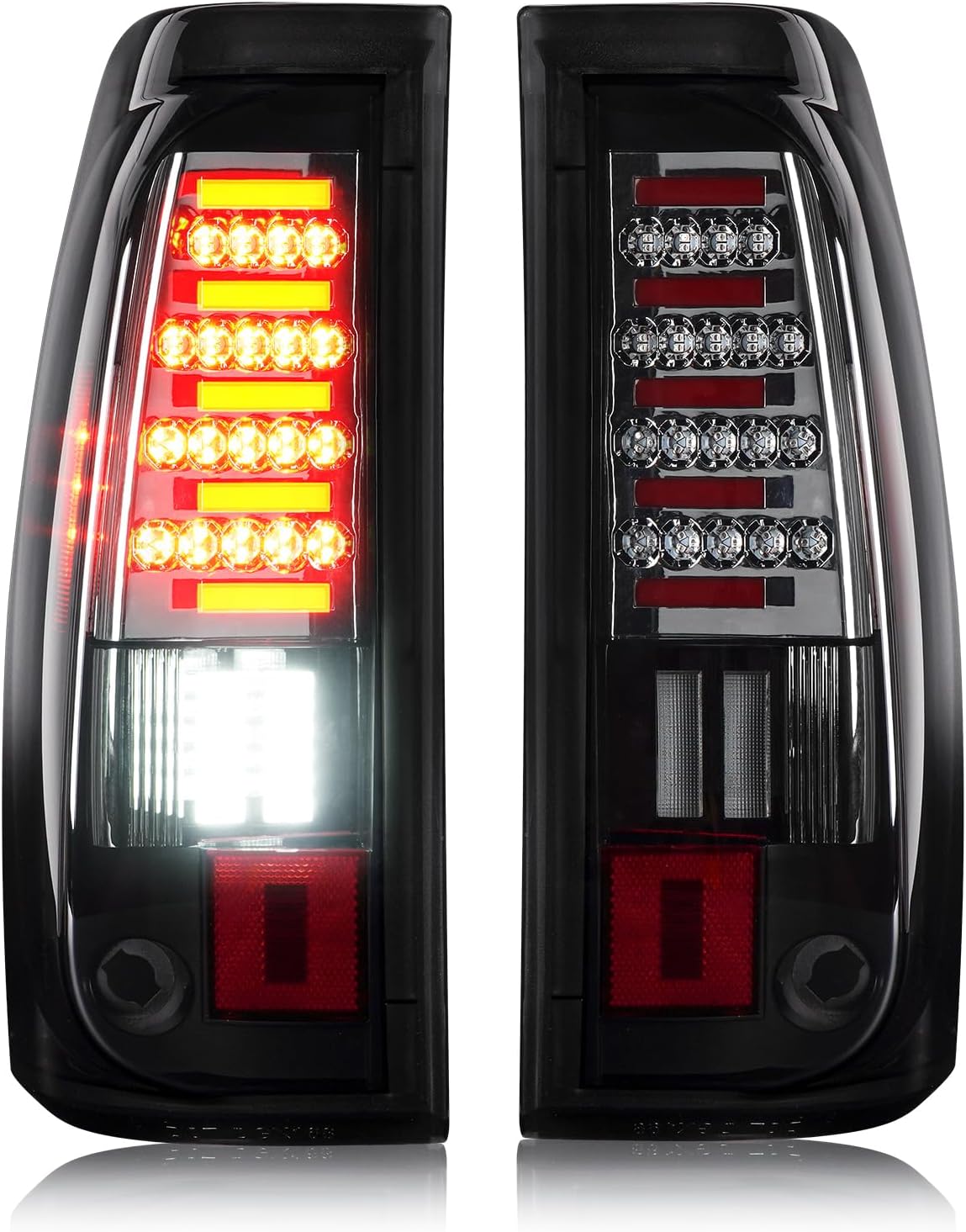 Tresound LED Tail Lights (Smoke Lens) for Chevy Silverado 1500 2500 2003-2006, for GMC Sierra 1500 2500 3500 2004-2006, for Silverado/Sierra Classic 2007, Fleetside Bed Models