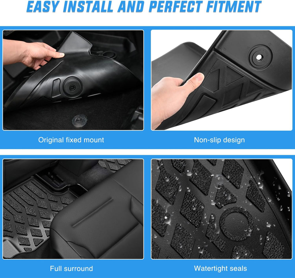 Nilight TPE Floor Mats for Mercedes Benz E-Class E300 E320 E350 E400 E550 E63 2017 2018 2019 2020 2021 2022 2023 All Weather Custom Fit Heavy Duty Floor Liners