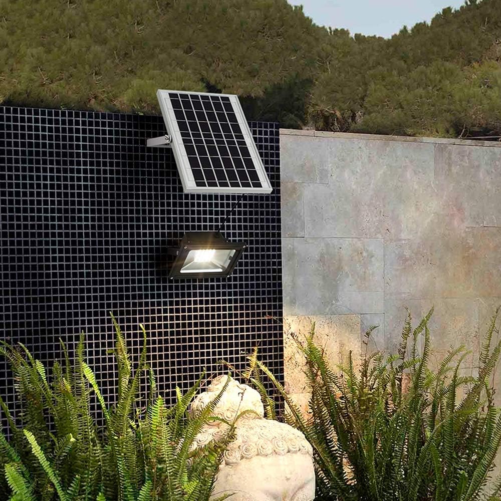 10W/20W/30W/50W LED Solar Waterproof Outdoor Spotlight Courtyard Home Wall Spotlight with High Brightness Aluminum Landscape Emergency Light