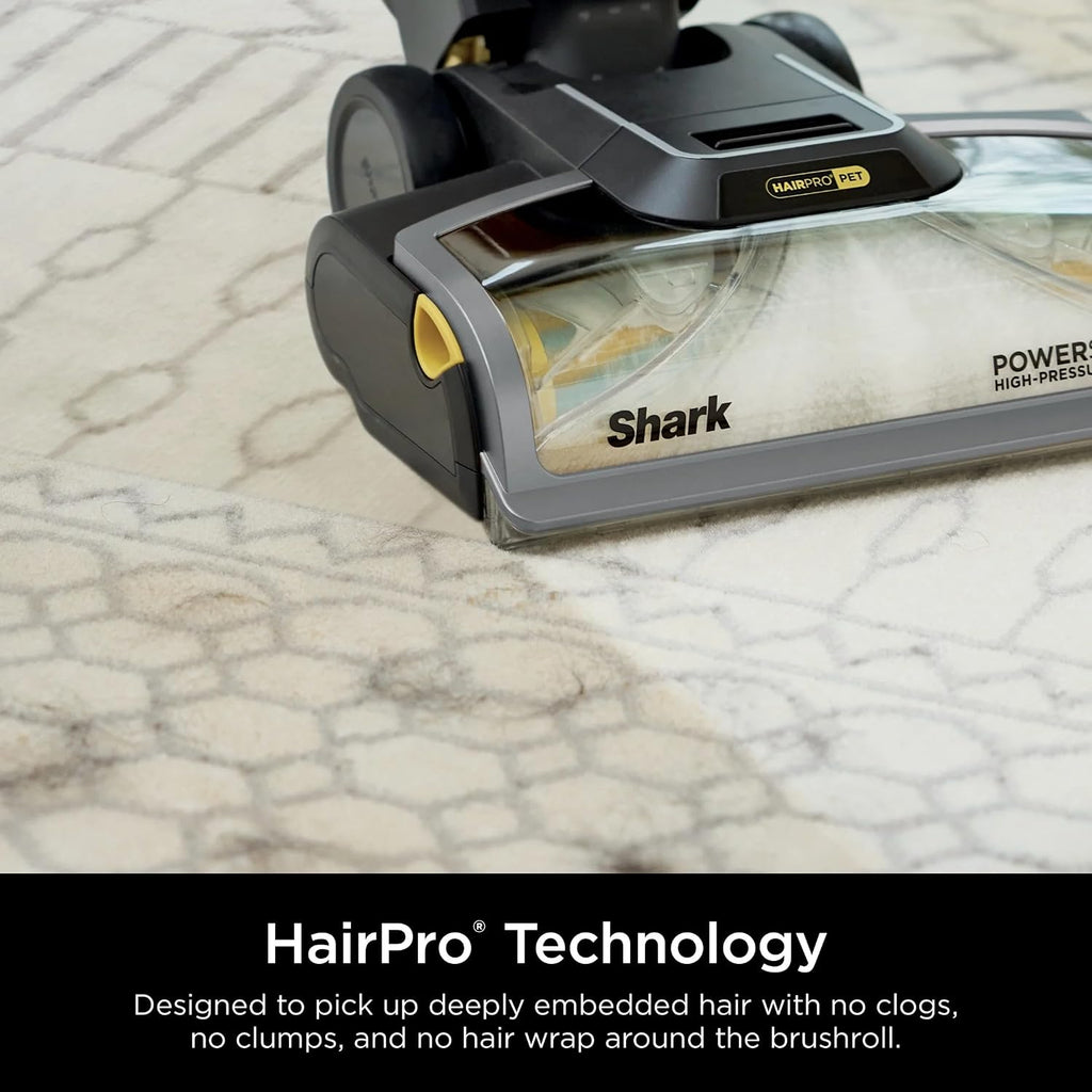 Shark EX300 CarpetXpert HairPro with StainStriker Technology Upright Vacuum, Built-in Spot & Stain Eliminator, Perfect for Pets & Hair Removal, 3 Cleaning Tools, Cleaning Solution (Renewed)