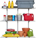 Rubbermaid Fasttrack Rail Storage 48'x16' 3-Shelf Kit, 350 lbs. Per Shelf, for Home/Garage/Shed/Workshop Organization