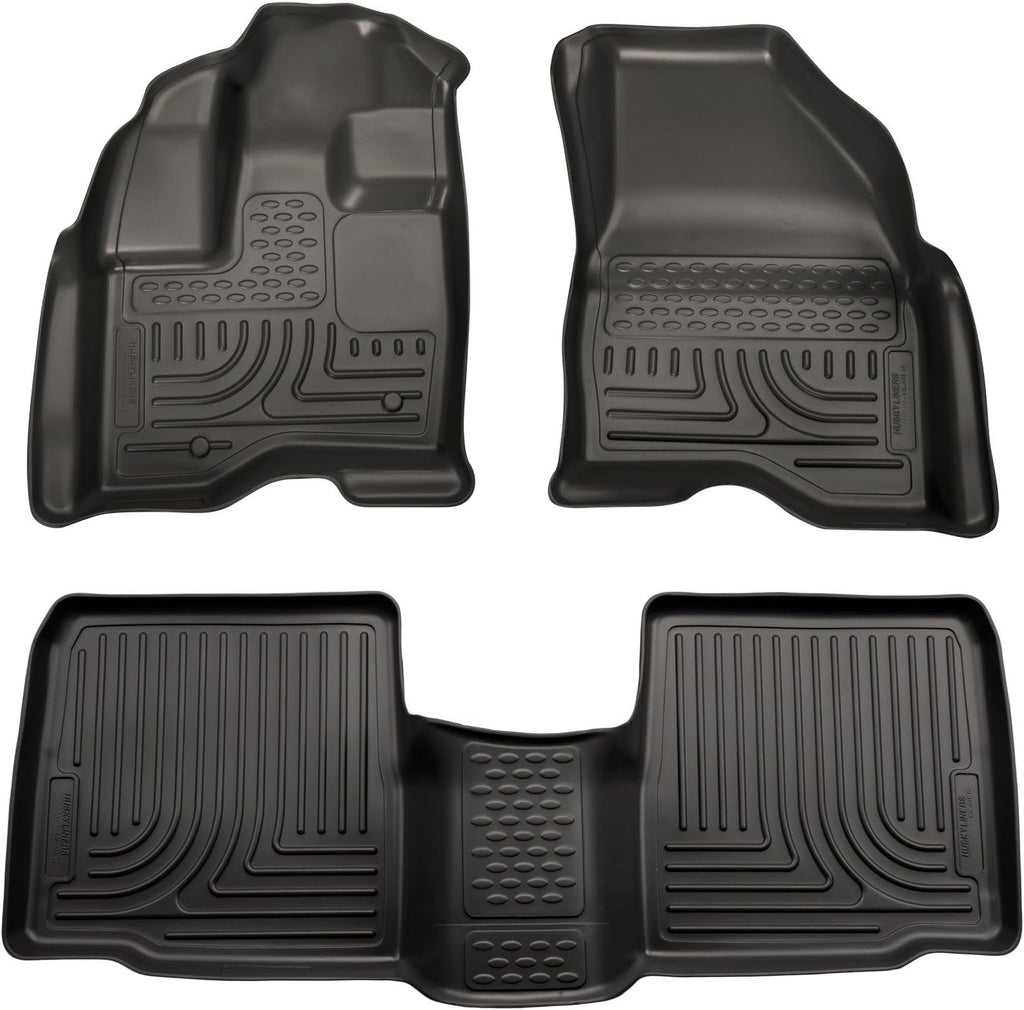 Husky Liners Weatherbeater Floor Mats | Fits 2010-2019 Ford Taurus | Front & 2nd Row, 3-pc Black - 98701