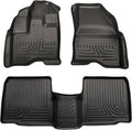 Husky Liners Weatherbeater Floor Mats | Fits 2010-2019 Ford Taurus | Front & 2nd Row, 3-pc Black - 98701