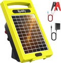24 Hour Solar Electric Fence Charger, 20 Miles, Up to 10200v Output Range Electric Fence Charger, 0.32J Portable Energizer with Rechargeable Solar Panel for Livestock & Predator Protection