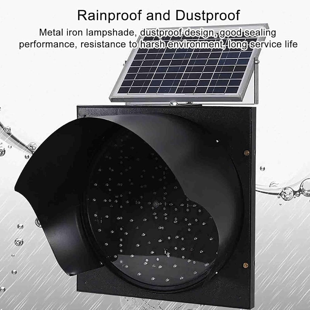 Solar Traffic Signals Signs Lights, LED Warning Light with Solar Panel, Red/Yellow Flashing Light, Outdoor Waterproof Road Safety Emergency Lamp for Intersections, Curves, Bridges(Red,400)