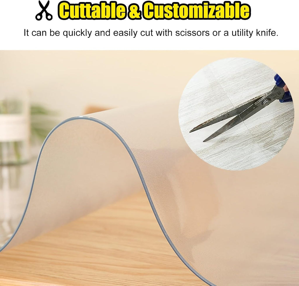 YANBI Wood/Tile HD Transparent Floor Mats, Heavy Duty Floor Runner Protector, Home Extra Large Waterproof Carpet Clear Pad, Customizable Length (Size : 105CMX850CM/3.4FTX27.9FT)