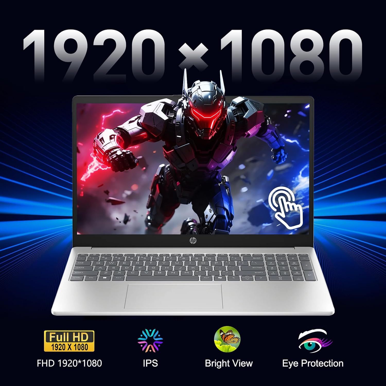 HP i7 Touchscreen Laptop, Intel Core i7-1355U(10-Cores, Up to 5GHz, Beat Core 7 160U), 64GB RAM 1TB SSD 15.6' FHD Intel Iris Xe Graphics, Win 11 Pro w/GM Accessory Computer for Business Gaming