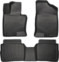 Husky Liners Weatherbeater Floor Mats | Fits 2011-2015 Kia Optima | Front & 2nd Row, 3-pc Black - 99691
