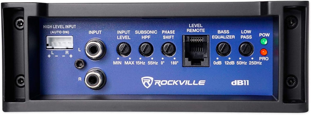 Kicker 43DC122 Comp Dual 12' Subwoofers in Vented Sub Box Enclosure, 2-Ohm Bundle with Rockville dB11 1400W Peak Mono 2-Ohm Car Amp and Bass Remote and RWK81 8 Gauge Amp Installation Kit