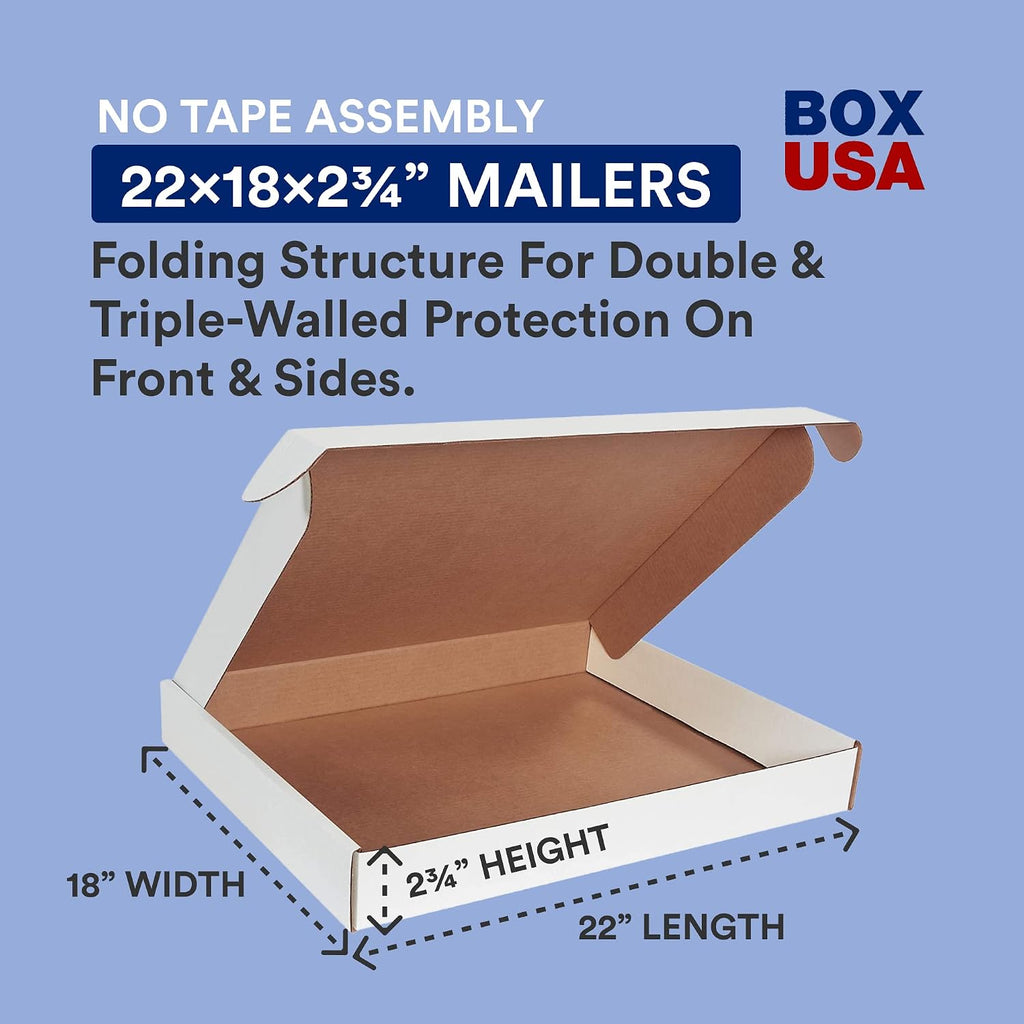 BOX USA Moving Boxes Large 22'L x 18'W x 2.75'H 25-Pack, Cardboard Box for Shipping, Moving, Mailing, Packing, Packaging and Storage