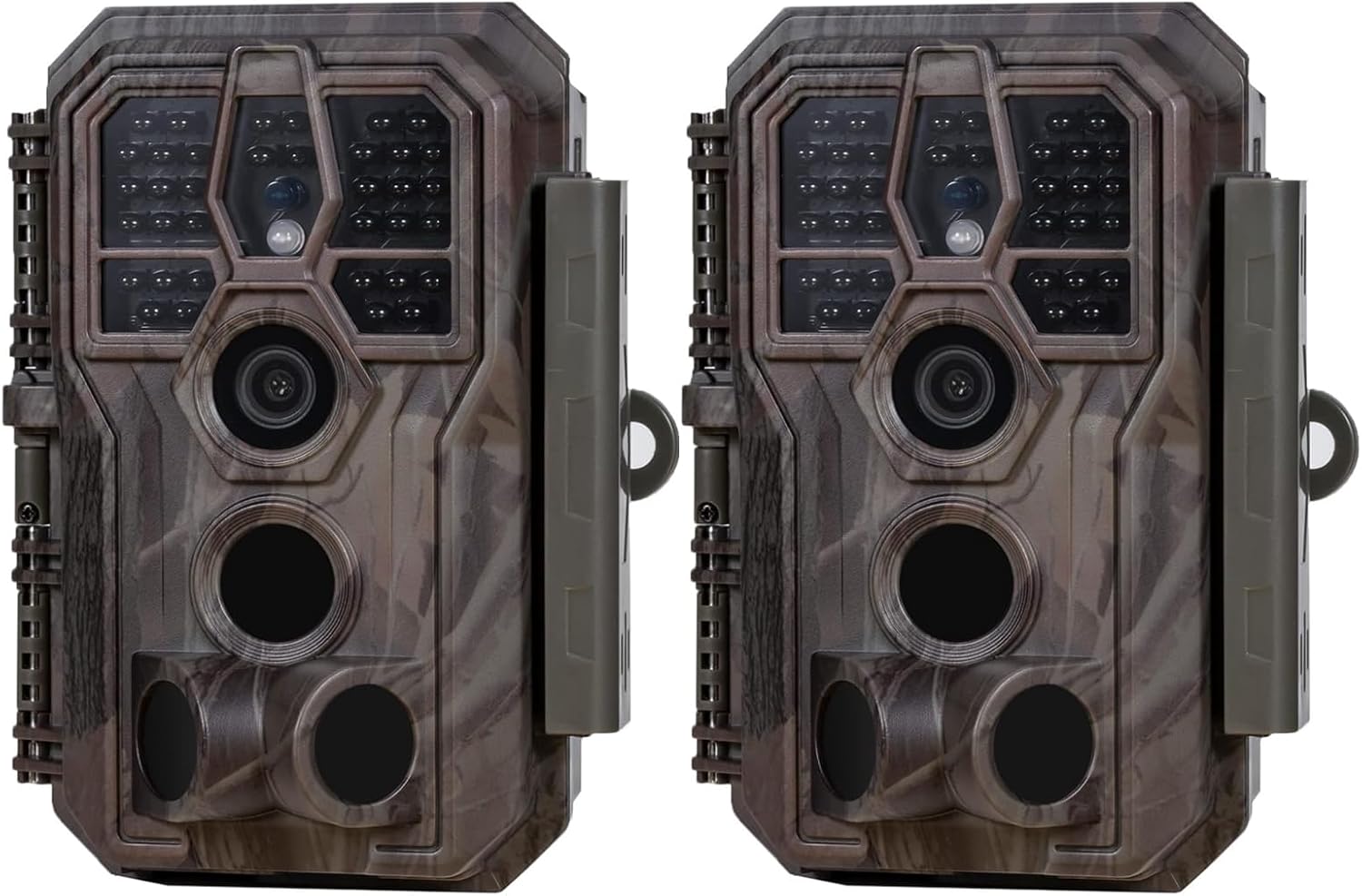 GardePro E5S 2-Pack Trail Camera (Non-Cellular, Non-WiFi), 64MP Photo & 1296P HD Video, 0.1s Trigger, 100ft No-Glow Night Vision, Motion Activated Wildlife Camera