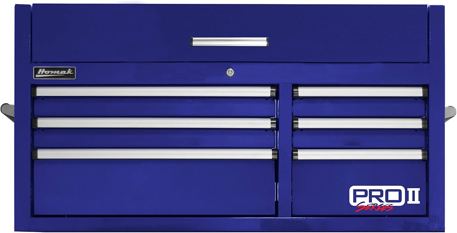 Homak PRO II Series 41' 6-Drawer Top Chest, Blue, BL02041062