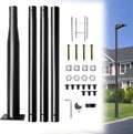 Street Light Pole 13Ft,Street Light Poles for Outdoor Lighting, Solar Street Light Pole Accessory for Street, Patio, Backyard, Basketball Court, Park