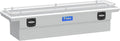 UWS SL-69-LP-R Bright Aluminum 69' Secure Lock Crossover Truck Tool Box with Low Profile & Rail