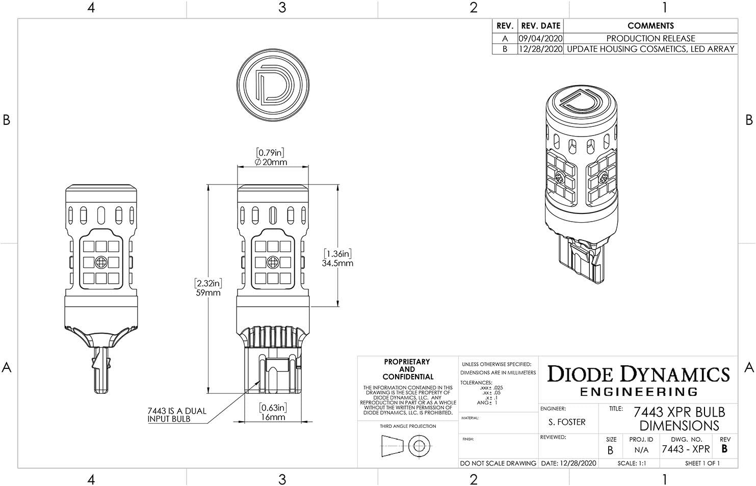 Diode Dynamics 7440/7443 XPR Backup LED Bulbs