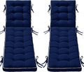 2 Pack 72x21 Inch Folding Chaise Lounge Cushion Quick Dry - Outdoor Sun Lounger Seat Pad with Shredded Foam for Patio Furniture, Deck Chairs, Poolside (Blue, 72 INCH × 21 INCH-2 Pack)