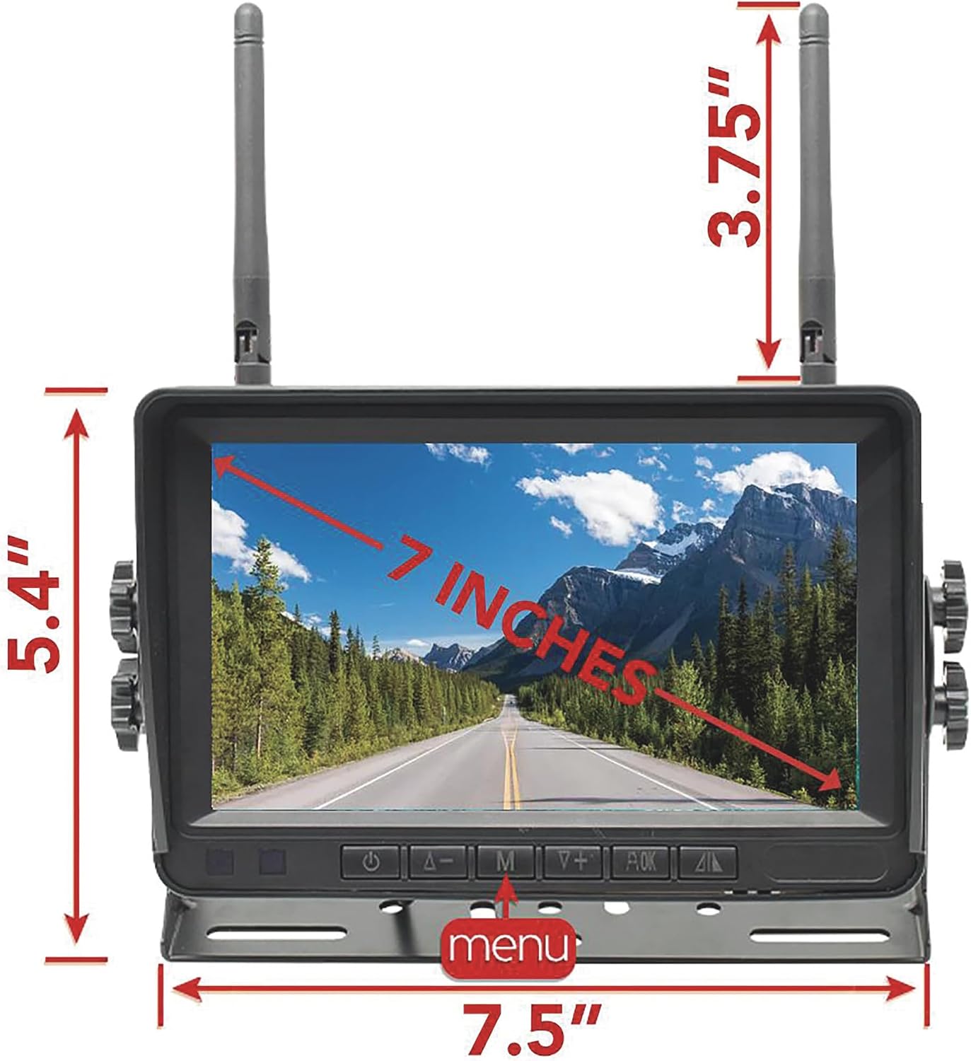 Falcon Eye 2nd Gen Wireless Backup Camera System - 200-300ft Range, 7-inch LCD Monitor & HD Night Vision Camera - Expandable Up to 4 Cams for Trucks, RVs & Fleets