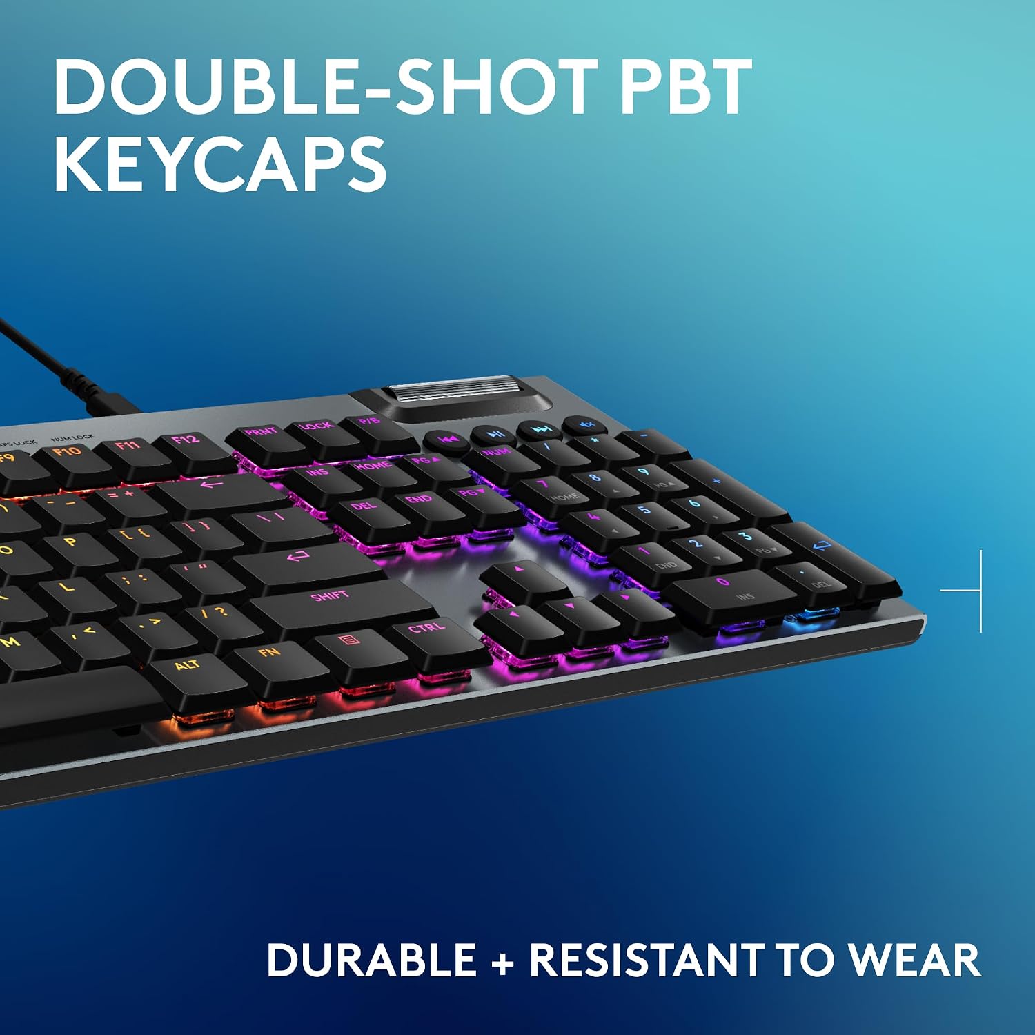 Logitech G915 X Low-Profile Wired Mechanical Gaming Keyboard, Double-Shot PBT Keycaps, Fully Programmable Keys, RGB Lighting, Aluminum Finish, GL Brown Tactile Switches - PC/Mac - Black