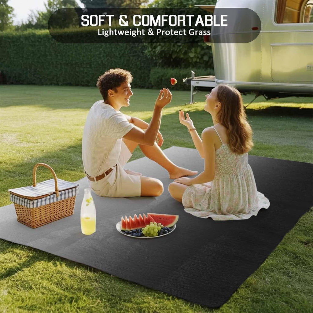Outdoor Rug 4x6ft Abstract Ombre Grey and Black Patio Area Rugs Waterproof Easy Cleaning Non Shedding Thick Mats Geometric Carpet for Indoor Outdoor Porch Deck Backyard Balcony