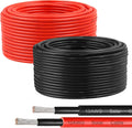 10AWG Solar Wire 6mm², 2 Pack 150FT Red & Black Solar Panel Cable, 84 Strands Tinned Copper, XLPE Insulated Outdoor Wire for PV Systems, Inverter, Battery, RV, Car, Boat – Fire & UV Resistant